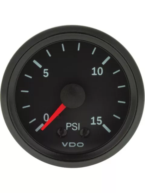 VDO Pressure Gauge Mechanical 0-15Psi, 52mm Cockpit Vision Eg0147 (150077010)