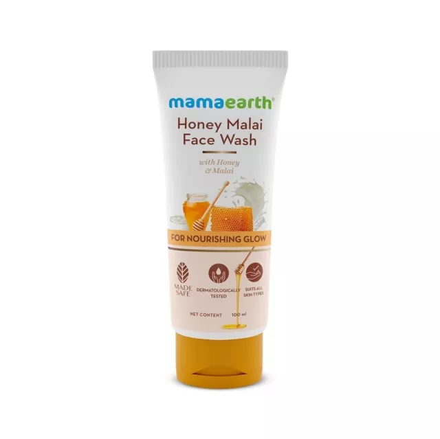 Mamaearth Honey Malai Lot de 2 nettoyants pour le visage avec miel et malai...