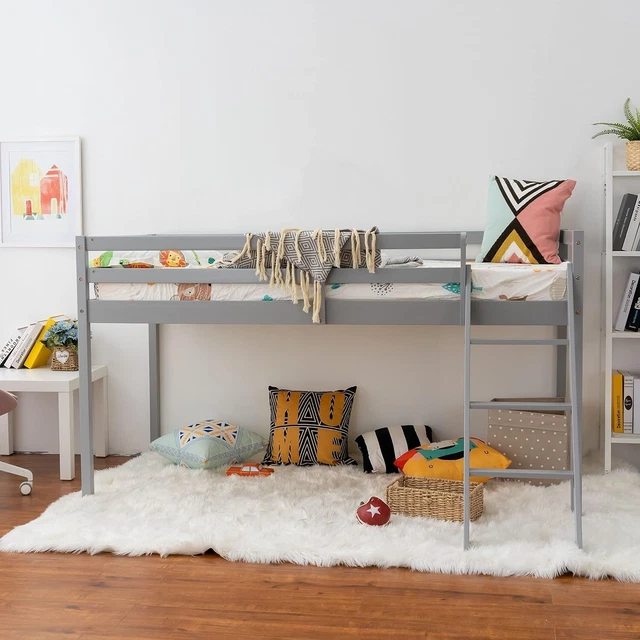 CABIN BED KIDS Bunk Beds Mid Sleeper Loft Bed Single Childrens Pine