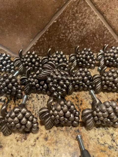 Lot de 20 boutons d'armoire à raisins Atlas articles ménagers étain tire 3