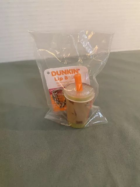 Dunkin Donuts Lip Balm Peppermint Mocha Ice Coffee Cup Key Chain Brand New