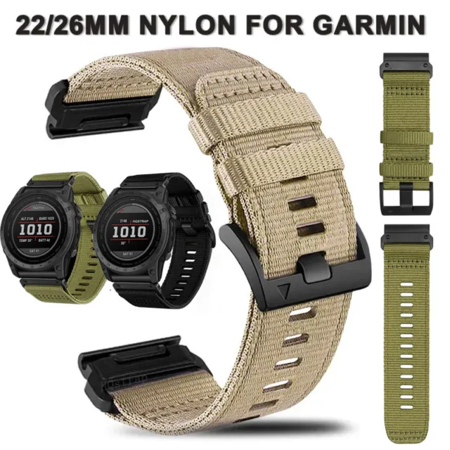 Nylon Atmungsaktive Sport Armband Für Garmin Fenix 5X 5 6X 6 7X 7 Forerunner 945