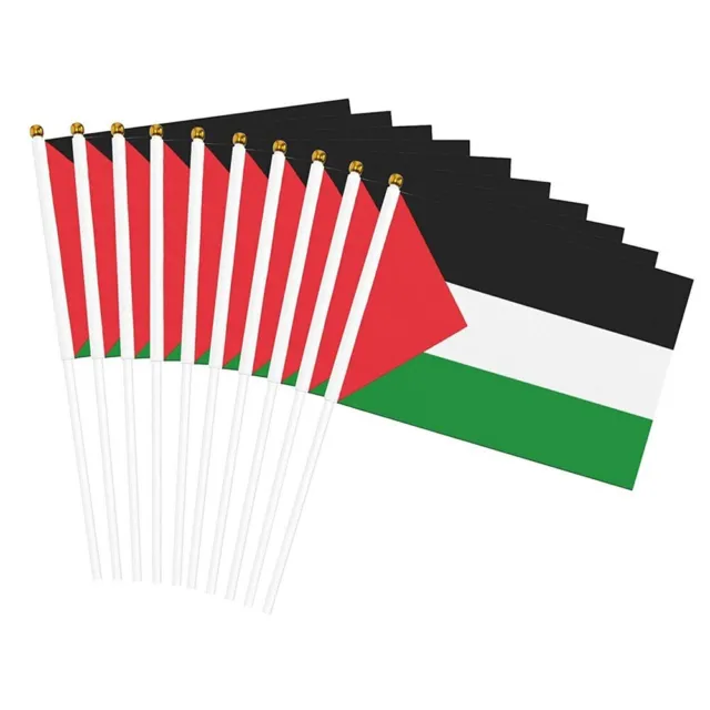 Bandiera Palestina Piccola Con Asta 20*28 Cm 20x28 Cm Plastica Poliestere