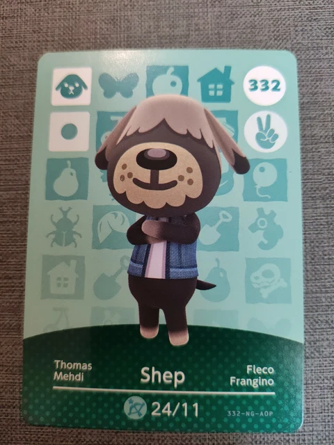 SHEP #332 ANIMAL Crossing Amiibo Card Official Nintendo New Horizon Series 4 EUR 11,35 - PicClick FR SHEP #332 ANIMAL Crossing Amiibo Card Official Nintendo New Horizon Series 4 EUR 11,35 - PicClick FR
