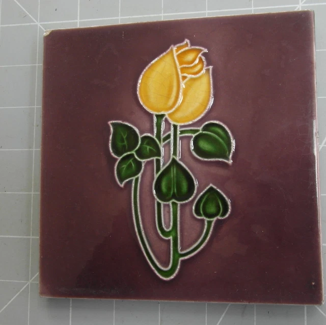 Art Nouveau period  Tile  6"x6'  from Rhodes Tile Co c1905, no 706 in  V2.