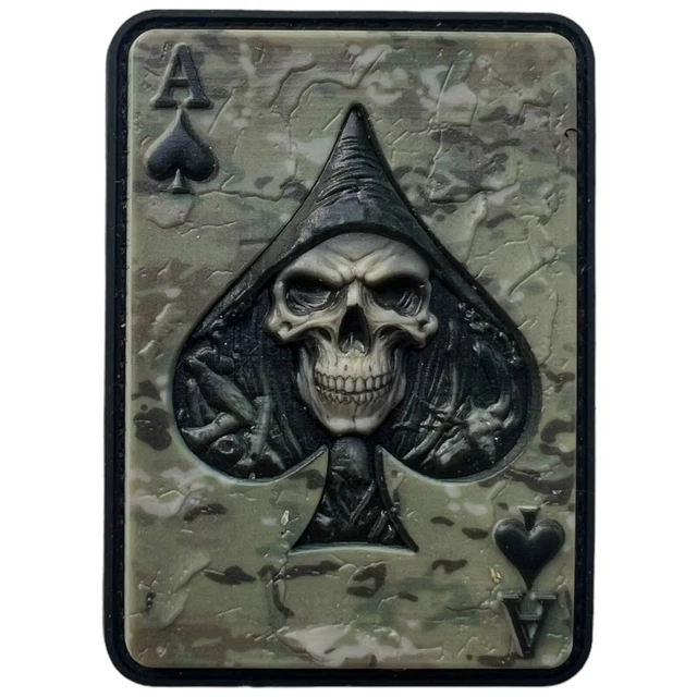 ACE OF SPADES / DEATH CARD MULTICAM Morale Patch MILITARY Tactical 3D ...