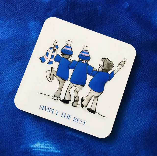 Rangers Football Coaster Square. Regalo festa del papà *spedizione gratuita 100mmx100mm