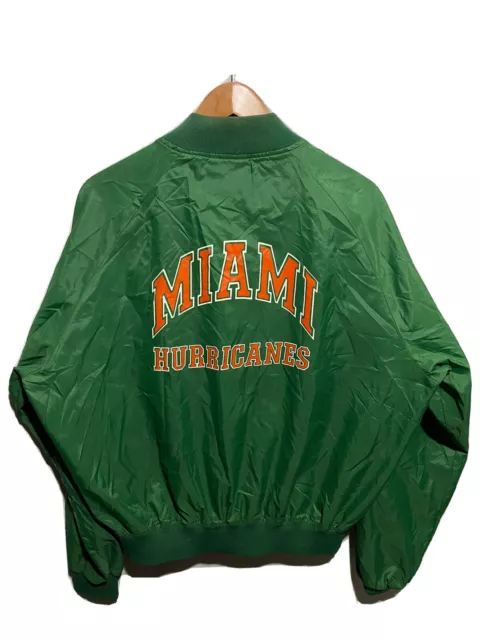Vintage 90’s Chalkline Miami Hurricanes Jacket XL Nylon Green
