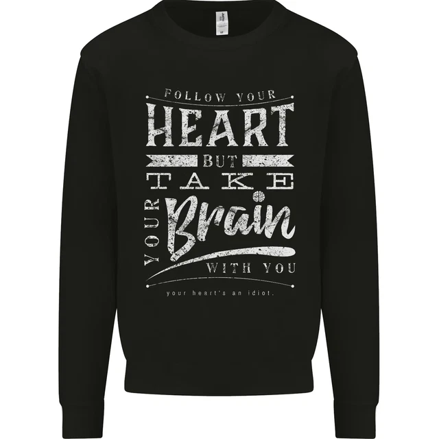 Take Your Heart With You Slogan Bambini Felpa Maglione