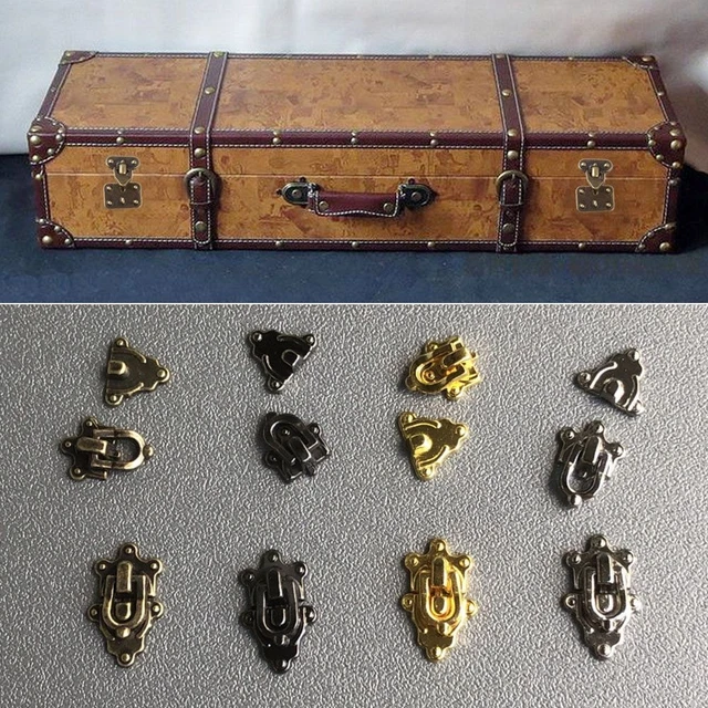 Piezas de maleta protectora casa de muñecas metal artesanías caja caja esquina