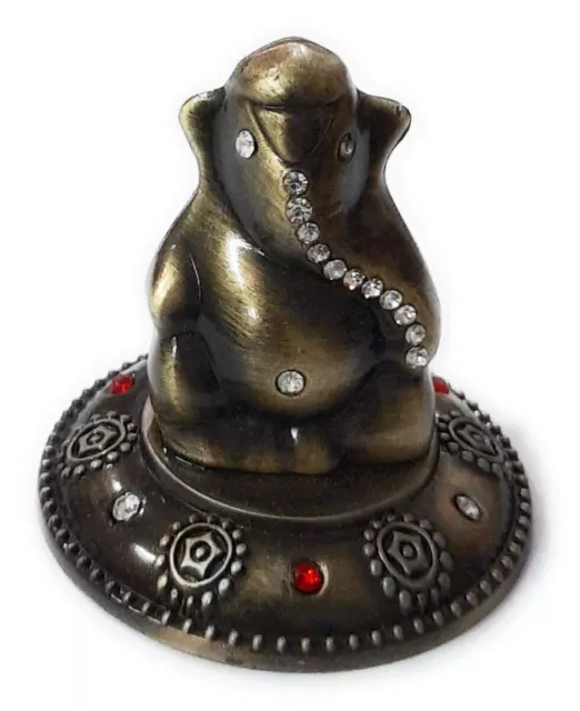 Indian Traditional Brass Ganesha Idol For Car Dashboard & Puja Room Decoration