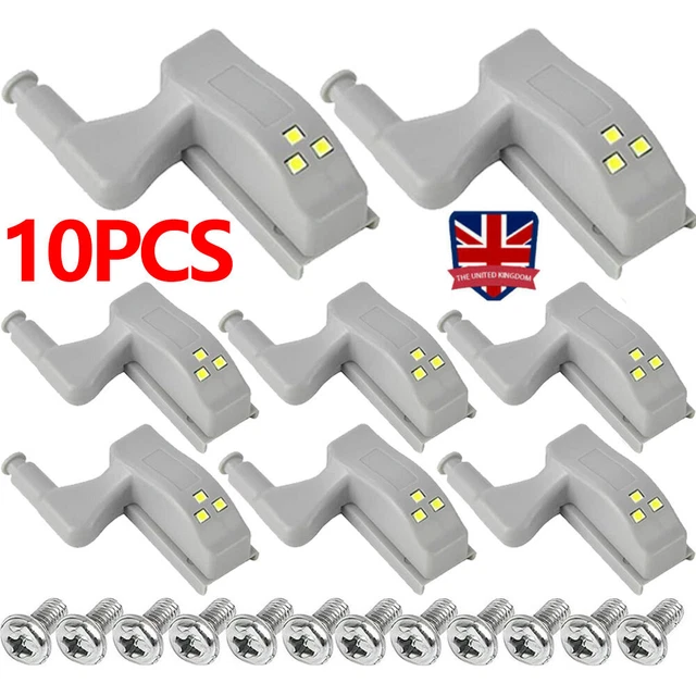 10X LED Sensor Light Kitchen Cabinet Hinge Cupboard Closet Door Wardrobe Light