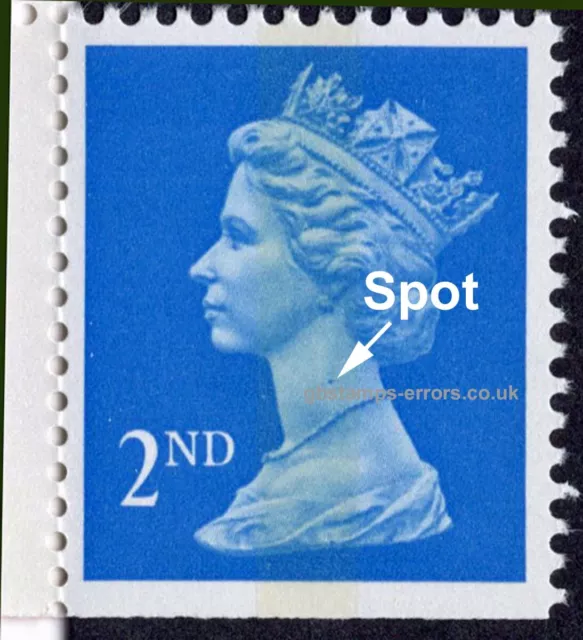 GB Errors: Various flaws from NVI Booklets Stamps 2nd class - PackNVI-E01yz 3
