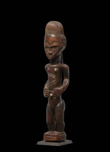 A Genuine African Baule Female Figure From Ivory Coast (Ex. Lempertz Brussels)