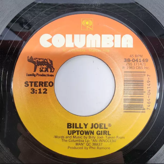 Billy Joel – Uptown Girl / Careless Talk - 1983 - Columbia 38-04149 7" Single