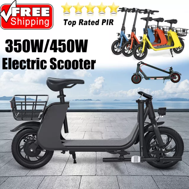 Ebike Sports Electric Scooter Adult with Seat Electric Moped E-Scooter 350/450W