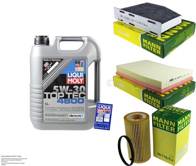 INSPEKTIONSKIT FILTER LIQUI MOLY ÖL 7L 5W-30 für Audi A5 Cabriolet 8F7