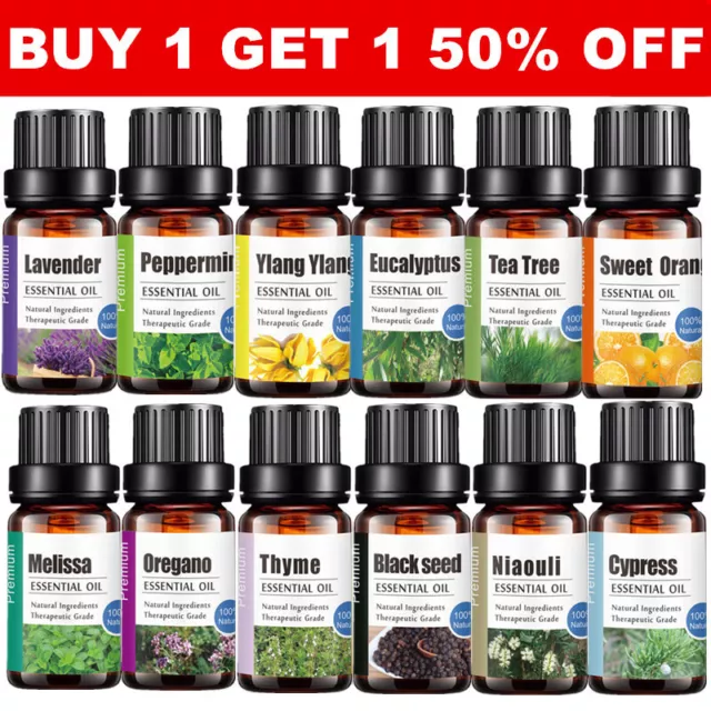 10ml Essential Oil 100% Pure & Natural Aromatherapy Diffuser Fragrance Oils AU