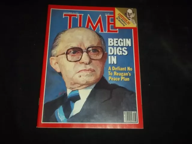 1982 September 20 Time Magazine - Menachem Begin - Beautiful Front Cover- F 1876