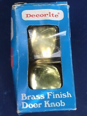 Vintage NIB Door Knobs Brass Hardware Complete Set Never Used High Gloss