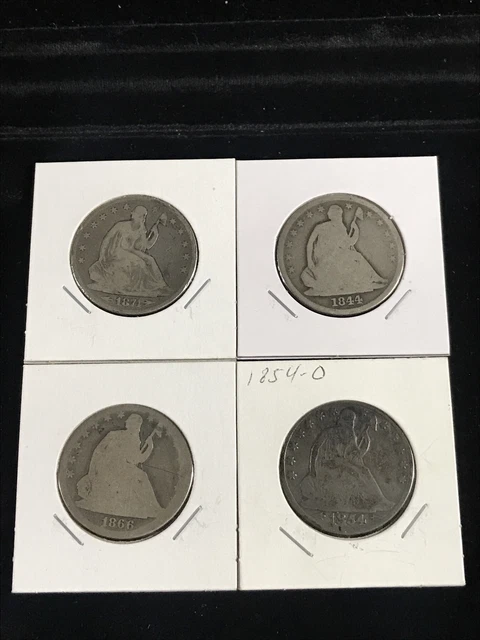 Seated Half Dollars Lot Of 4