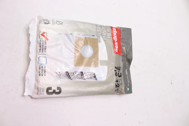 (3-Pk) Shop-Vac Disposable Filter Bags 2-3 Gallons 90668