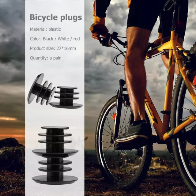 1 Pair Mountain Road Bike Handlebar End Plugs Plastic Caps Bicycle Parts