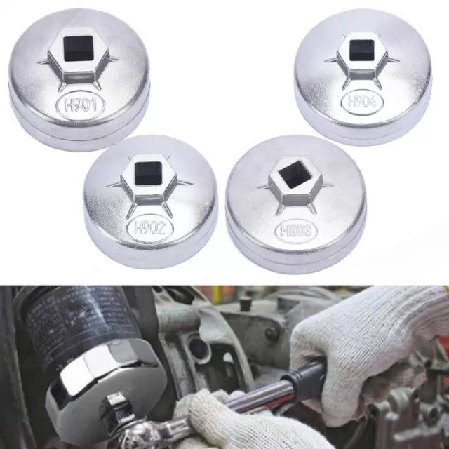 1PC Aluminum Cup Type Oil Filter Cap Wrench Socket Car Hand Removal ToolB-EL