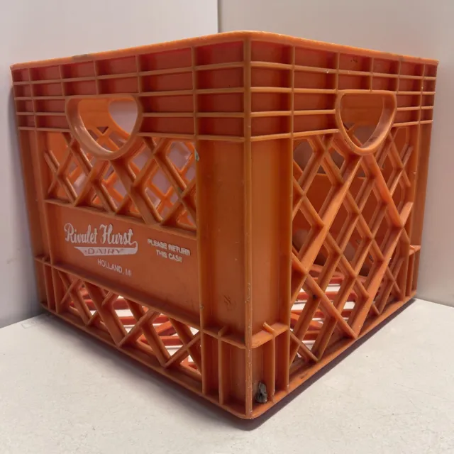 Milk Crate Rivulet Hurst Dairy Orange Plastic United Steel Wire LW-16 Holland MI