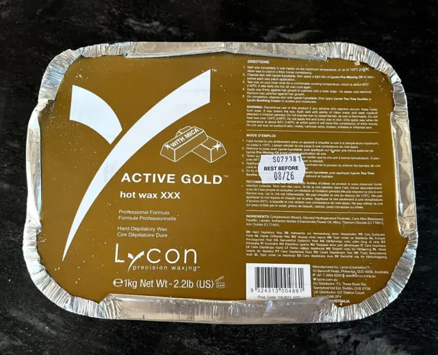 Lycon Precision Wax Lycoject Active Gold Hot Waxing 1kg New