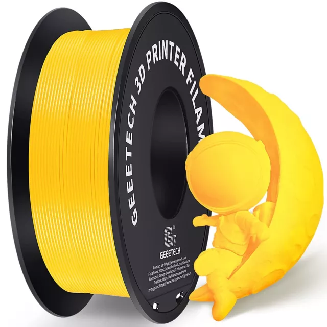 Geeetech Filament 1.75mm 1kg d'imprimante 3D PLA consommable jaune haute qualité