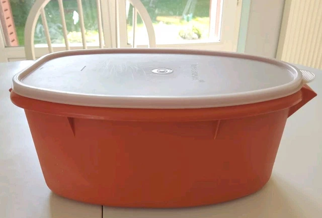 Boîte Tupperware Yaourtière Vintage Authentique - Multiservices - Blanc/Orange