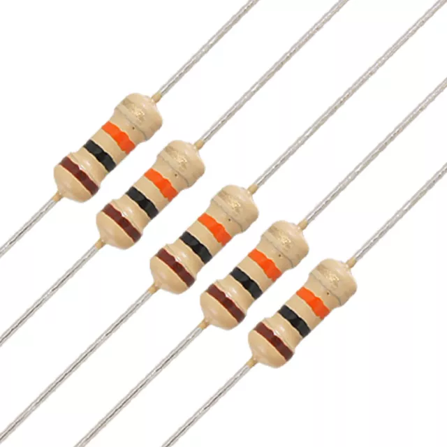 100pcs  1/4W 250V 10K Ohm Axial Lead Carbon Film Resistors