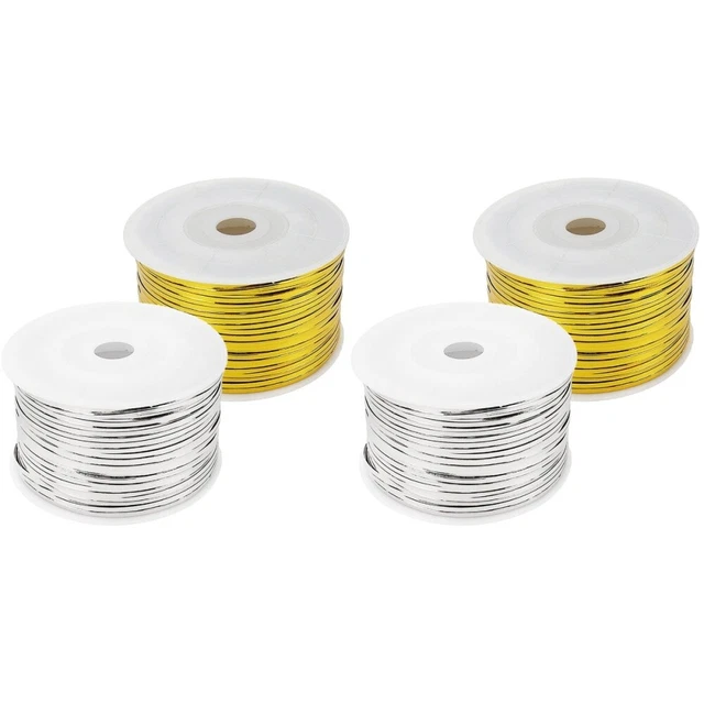 2 rollos corbatas de embalaje reutilizables favores metálicos de fiesta corbatas de pan