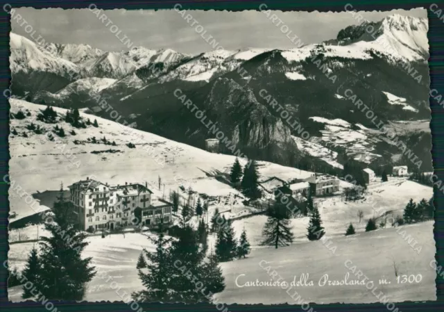 Bergamo Colere Cantoniera della Presolana Nevicata Foto FG cartolina KV8169