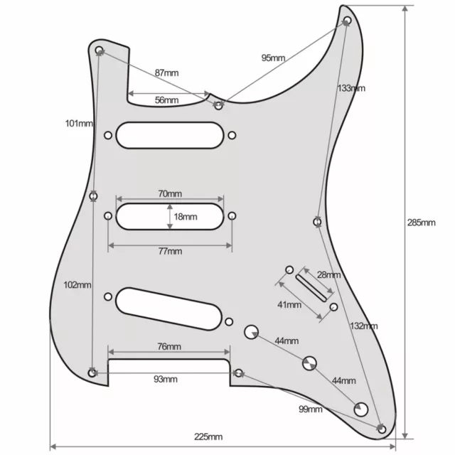 8 trous Strat Stratocaster guitare électrique pickguard plaque à gratter pour Fender USA 2