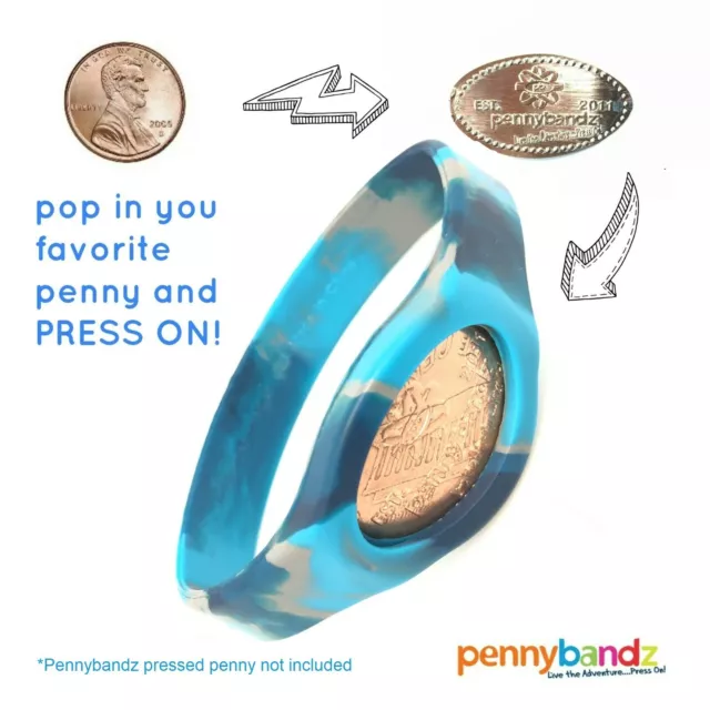 Pennybandz® Pressed Penny Holding Souvenir Wristband for Elongated Coins - Youth 3