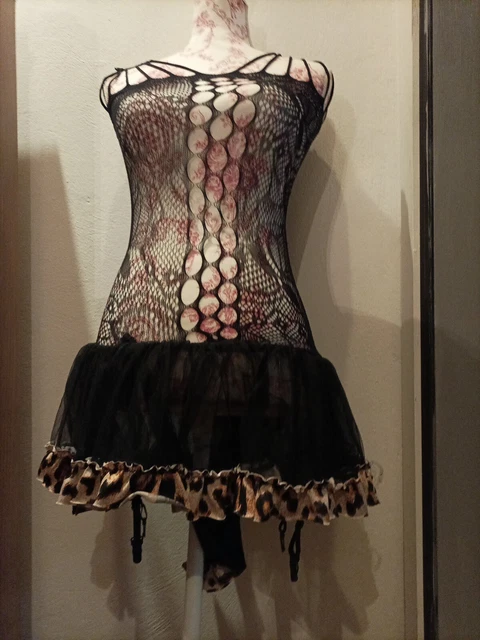 Abito da festa nero sexy rete tg.m nuovo