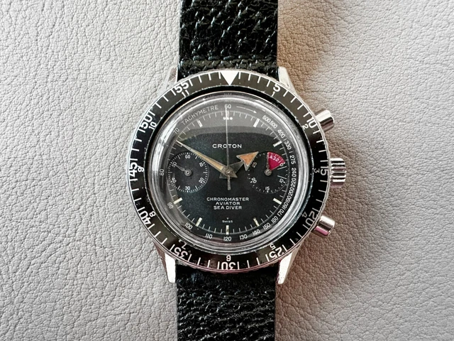 CROTON NIVADA GRENCHEN CHRONOMASTER Aviator Sea Diver Vintage