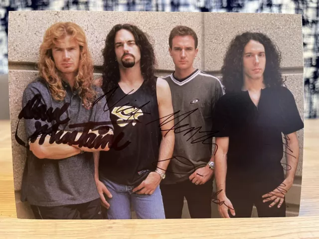 Megadeth Genuine Fan Club Signed Photograph