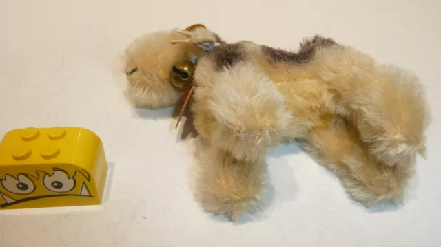 Steiff Terry   kleiner Hund Terrier Vintage ca.  9 cm hoch mit Glöckchen + Pappe 3