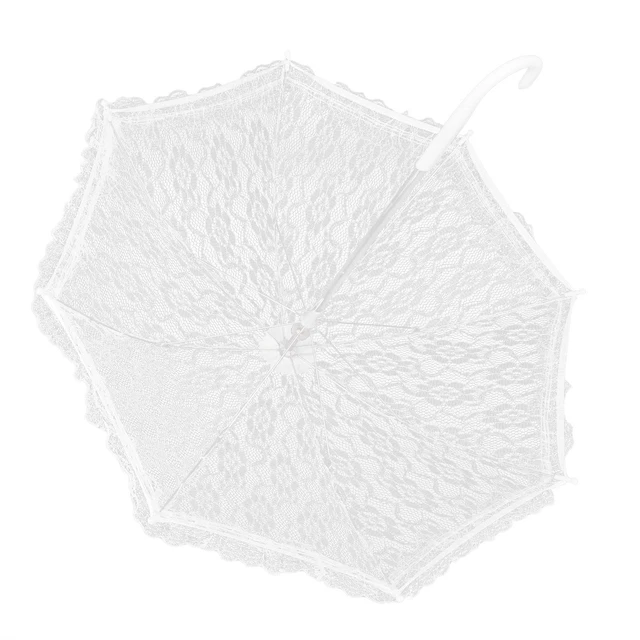 Lace Umbrella White Bridal Wedding Embroidery Umbrella Dance Decorated MX
