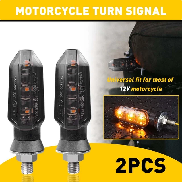 Pair LED Amber Yellow Rear Front Turn Signal Light Bulbs For 12V Motorcycle New