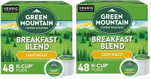 Green Mountain Breakfast Blend Coffee, K-Cup Pods, Light Roast - 96pk.