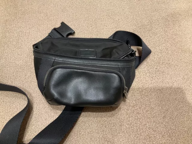TUMI Kelley Sling Black Ballistic Nylon Crossbody Bag Alpha Bravo Collection