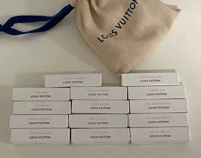NEW Louis Vuitton 3 fragrance samples w/gift bag Spell on you & others  .06 oz