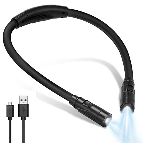 Book Light for Reading in Bed - Long Lasting Rechargeable Neck Reading Led La...