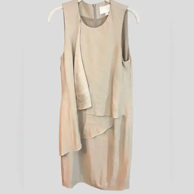 Hugo Boss Women’s Nude Sleeveless Shift Midi Dress Size 6 NWOT