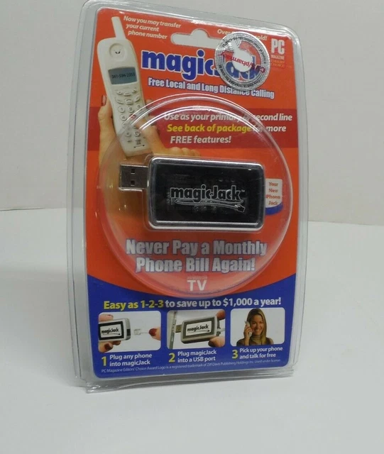 NEW MAGIC JACK USB PC Landline Phone Long Distance Calling Device. D4