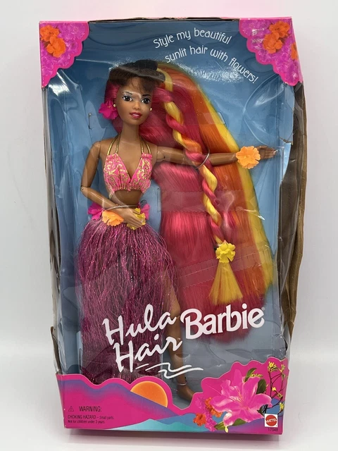 Hula Hair Barbie African American 1996 Mattel